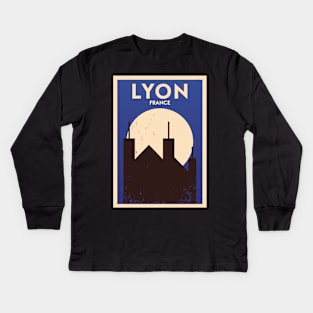 Lyon Poster Design Kids Long Sleeve T-Shirt